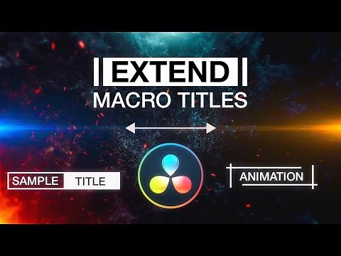 How to extend/stretch your titles in Davinci Resolve? (Keyframe Stretcher)