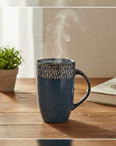 Mug 600ml Large Blue Glaze Coffee Tea