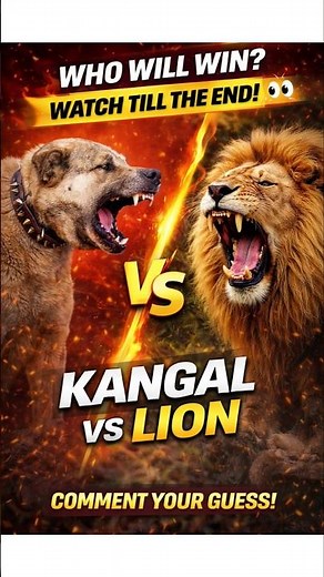 Kangal vs Lion – Who Will Win? 😱🐶🦁