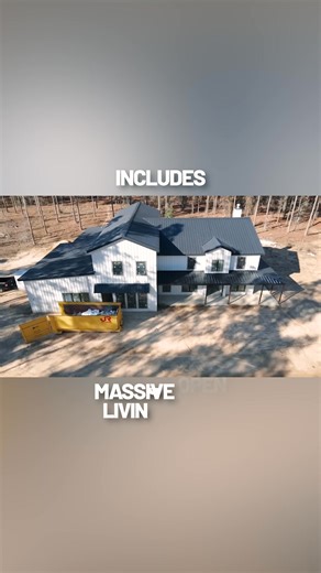 Check out this unique two-story barndominium! Featuring a massive open layout main room, a guest suite on the second floor, an outdoor kitchen and a 3 car garage! 🔥🏡 | 1845 Barndominiums