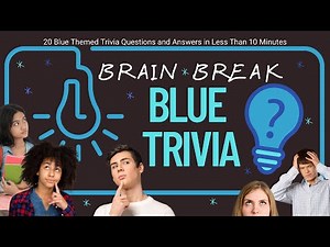 Blue Color Trivia Video Quiz Game || Brain Break with the Word Nerd
