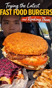 Trying the latest fast food burgers and ranking them