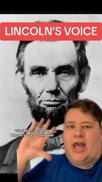 ABRAHAM LINCOLNS VOICE #history #historical #historyfacts #president #lincoln #abrahamlincoln #usa