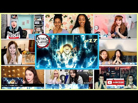 zenitsu vs spider demon / girls reaction mashup / demon slayer: kimetsu no yaiba s1 ep17 鬼滅の刃1期17話
