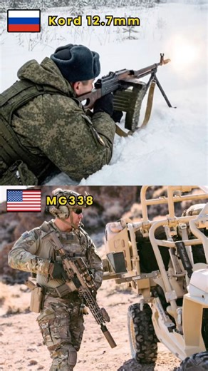 Kord 12.7mm 🇷🇺 vs MG338 🇺🇸 – Ultimate Heavy Machine Gun Comparison 💥 #warzone #military #shorts