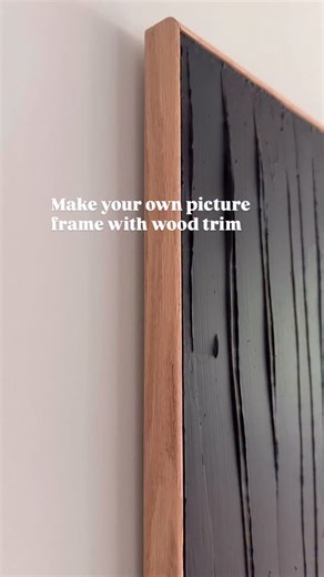 1.8K views · 1.5K reactions | DIY art frame for $20?! Yes please  I used to make frames from 1x2 select pine, but this new corner molding trick is way simpler. Just make sure your trim is straight—warped pieces = wonky corners  Tools: miter saw, wood glue, stapler, drill, ¼” staples + ¾” screws. #diyhomedecor #diy #pictureframe | Fun Home Building | Facebook