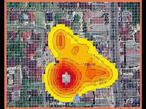 Contaminant Transport Spreading using Simcore Processing MODFLOW
