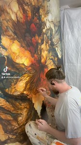 Studio realness /‘’L’Augure’’ série Oracle.#ContemporaryPainter #StudioWork | Olicorno