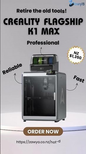 This 3D Printer CHANGES Everything - Creality K1 Max First Print NZ. Witness the revolutionary 600mm