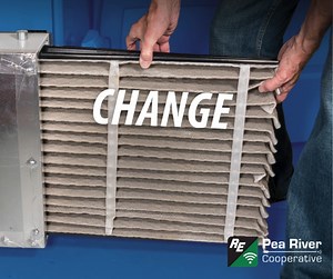 Is your furnace ready for cooler weather? As you transition your home from summer to fall, remember furnaces work harder when filters are clogged, reducing efficiency and possibly damaging your furnace. Consider installing a furnace alarm to alert you when it’s time to change the filter. | Pea River Electric Cooperative