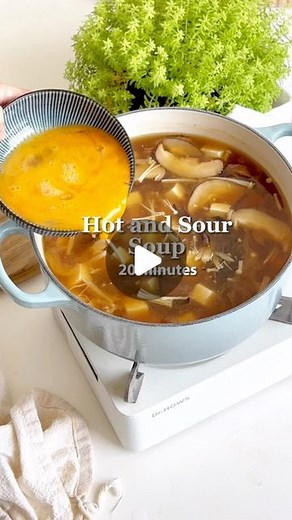 Cathy | Easy Recipe & Bento ✨ on Instagram: "✨Hot and Sour Soup in 20 minutes 🥰 With a tantalizing blend of spicy and sour flavors, our hot and sour soup is the perfect choice for anyone who loves a little kick in their meal. Made with the freshest ingredients and traditional seasoning from @angelbrand1945, this soup is sure to satisfy your taste buds and leave you feeling warm and satisfied. 4 cups Chicken broth 1 pack Enoki mushrooms 1 box of soft tofu 2 tsp Ginger, minced ¼ cup Black fungus,