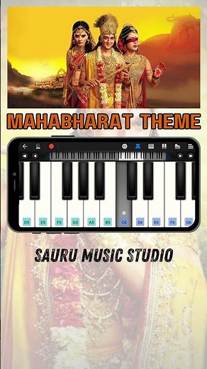 महाभारत | Mahabharata Title Song Piano Tutorial l With Notes | Sauru Music Studio