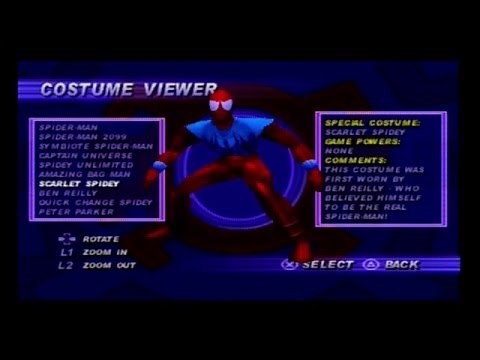 Spider-Man (PS1) All Spider-Man Costumes