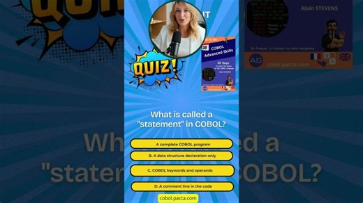 COBOL Quiz: What is a Statement? | Alain STEVENS