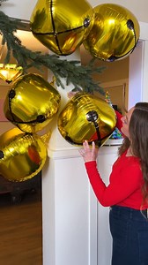 39K views · 414 reactions | DIY Giant Jingle Bell Balloons!  Fun festive DIY decorations perfect for a Christmas party! #Christmas #balloons #jinglebells #christmasparty #christmasdecor | Jeff & Lauren | Facebook