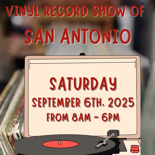 📢 Vinyl Record Show of San Antonio on September 6th! 🐦 Early Bird Admission: $15.00 Starts at 8:00 AM - 6:00 PM 🎗️ General Admission: $8.00 Starts at 10:00 AM - 6:00 PM Find the Music You Love and the Memories It Holds at the Vinyl Record Show of San Antonio! Step into a world of nostalgia and discovery at the Schertz Civic Center, where vinyl enthusiasts gather to celebrate the timeless charm of analog sound. With over 50 vendors from Texas and surrounding states, you'll find an incredible s