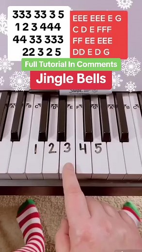 126K views · 1K reactions | Tis' The Season! #piano #pianotutorial #pianolessons #pianocover #pianoteacher #Christmas #jinglebells | Quick Notes | Facebook
