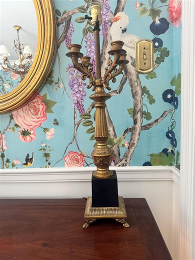 20th Century French Candelabra Table Lamp - Etsy Canada