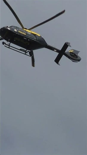 Flying Over Dines Green, Worcester, National Police Air Service NPAS Helicopter G POLJ Airbus H135