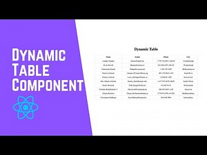 Create Dynamic Table Component in React