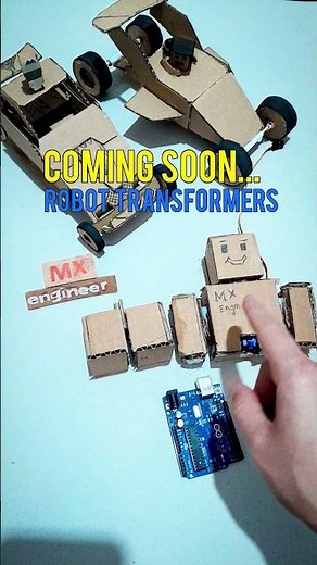 make robot transformers with cardboard and arduino #transformers #robot #arduino #stem