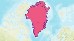 Animated 3D map of Greenland.