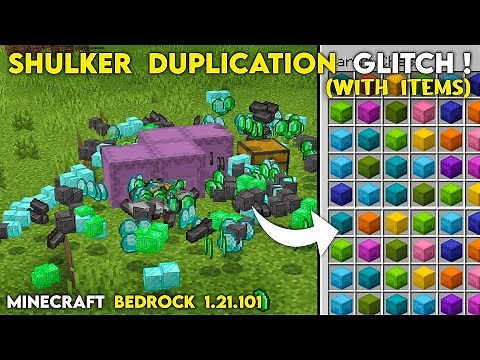 NEW SHULKER BOX DUPLICATION GLITCH in Minecraft Bedrock 1.21 !