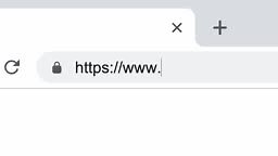 Typing HTTP www Into Search Address Bar. Searching The World Wide Web...