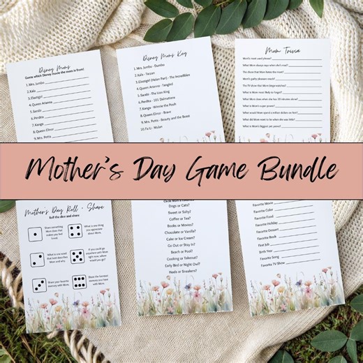 Mother’s Day Games Printable Bundle, Who Knows Mom Best, Mother’s Day Trivia, Spring Trivia, Brunch Party Activities, Editable Templates - Etsy