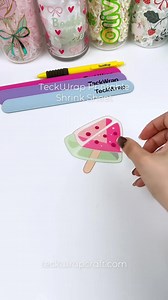 Shrink plastic magic, wearing summer on your ears🍉🍉🍉 Material -TeckWrap Inkjet Printable Shrink Sheet Translucent -TeckWrap Tweezer -heat gun -UV resin ✨Shop on teckwrapcraft.com✨ #teckwrapcraft #teckwrapvinyl #smallbusiness #shrinkplastic #earrings #keychain #shrinkydink #summer #watermelon #diy #giftidea #craft | TeckWrap Craft