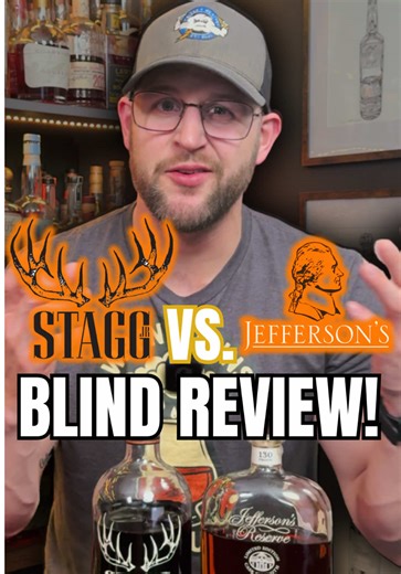Is this Jefferson’s Cask Strength REALLY better than Stagg Jr? Let’s find out! #tastetest #blindreact #kentucky #bourbon #whiskey
