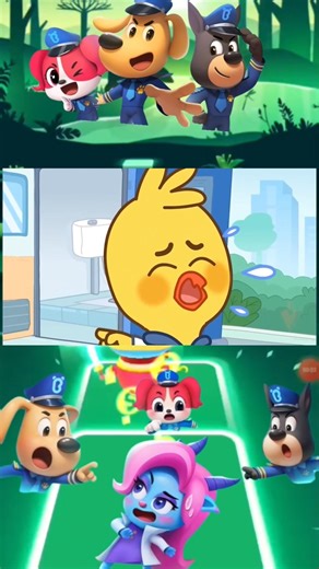 🚨 Sherrif Labrador Police Chase /Catching The Thief in Tiles Hop #sherifflabrador #tileshop #shorts