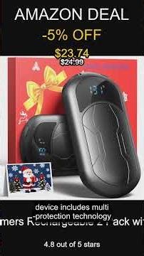 Stay Warm Anywhere with Rechargeable Electric Hand Warmers 2 Pack and Fast USB Charging