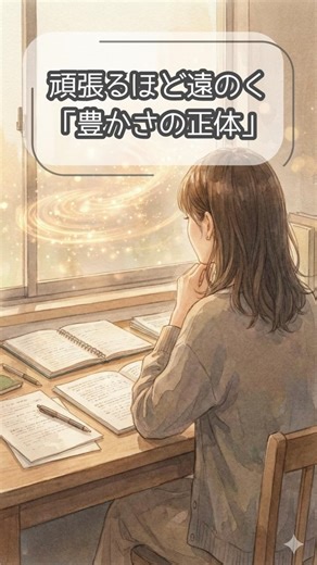 頑張るほど遠のく 「豊かさの正体」 #スピマネことだま #スピリチュアルマネー #お金の不安 #現実創造 #意識の向き #安心の土台 #こころノート