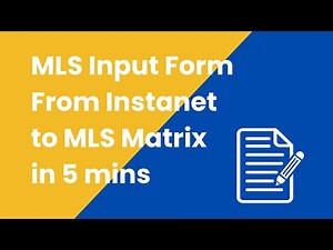 NTREIS Submission Guide for Matrix MLS via Instanet/TransactionDesk