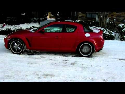 HD Mazda RX8 Tire Spin Ice & Snow Traction Control Off Stuck Speed Bump