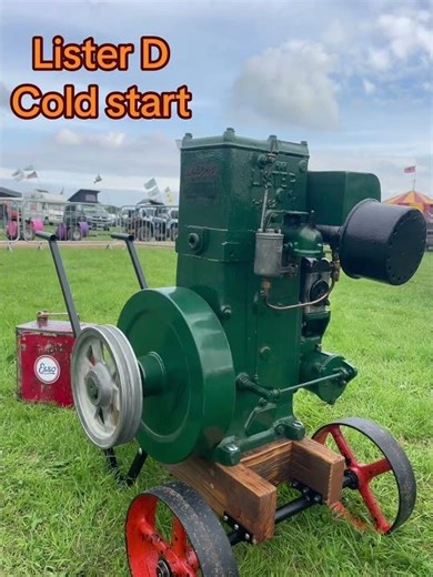Lister D cold start. #stationaryengine #coldstart #lister #petrolhead #singlecylinder #petrolheads