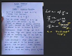 Revision worksheetClass 7^{\text {th }}Chapter 7 comparing Q... | Filo