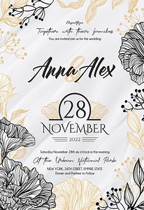 Free Wedding Invitation PSD Template - 10032497 | by ElegantFlyer