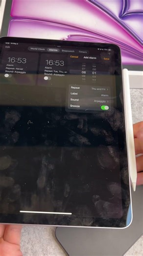 How to Set Up an Alarm Clock on the iPad Air M1 M2 M3