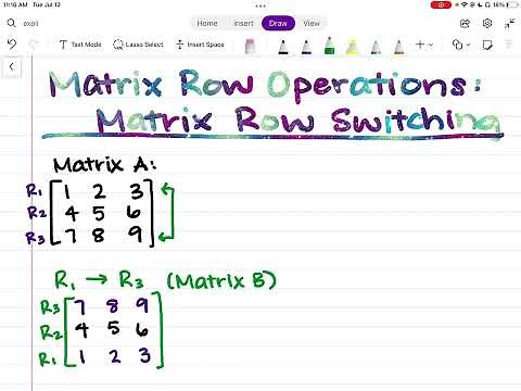 Matrix Row Operations: Matrix Row Switching