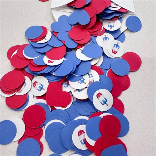 Bomb Pop Confetti | Patriotic Paper Charms, 4th of July Party Decor - Etsy