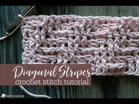 Diagonal Stripes Crochet Stitch Tutorial