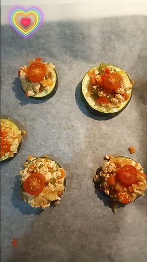 zucchini baked with tofu on top // #zucchini #tofu #veganrecipe #shorts