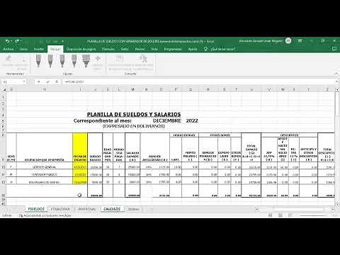 PLANILLAS DE SUELDOS Y SALARIOS COMPLETA
