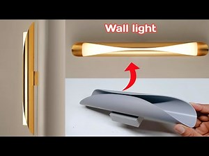 How to make a very simple and easy wall lamp at home modern style Wall light
