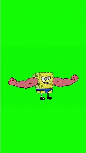 Spongebob Inflatable Muscles Green Screen