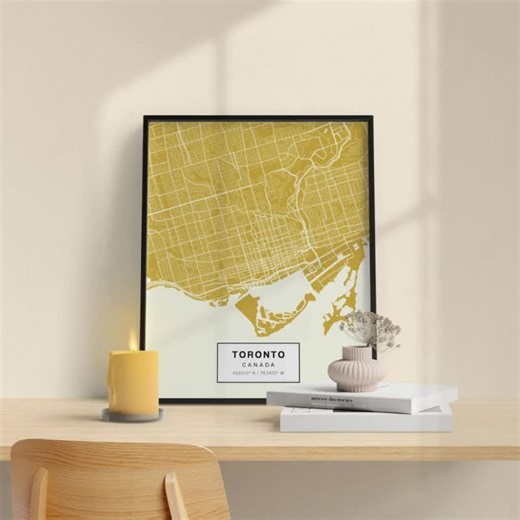 Personalized Map Gift – Custom City Map Poster, Anniversary Gift for Couples, Valentine's or Wedding Print - Etsy