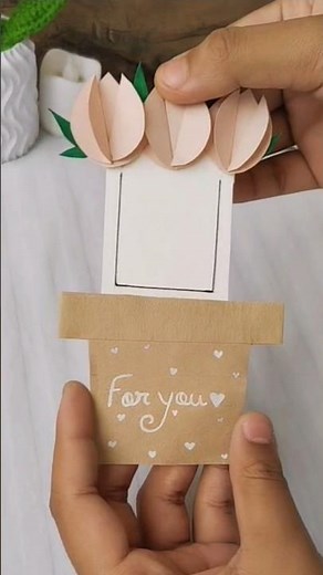 lily pull up flower pot card🌷🌱| easy to craft 🩷 #craft #colourpapercraft #lily #flowerpot #card