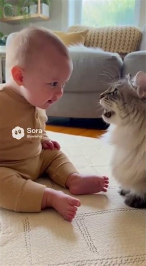 Baby Talks to Cat – Hilarious Real Meows & Baby Giggles!